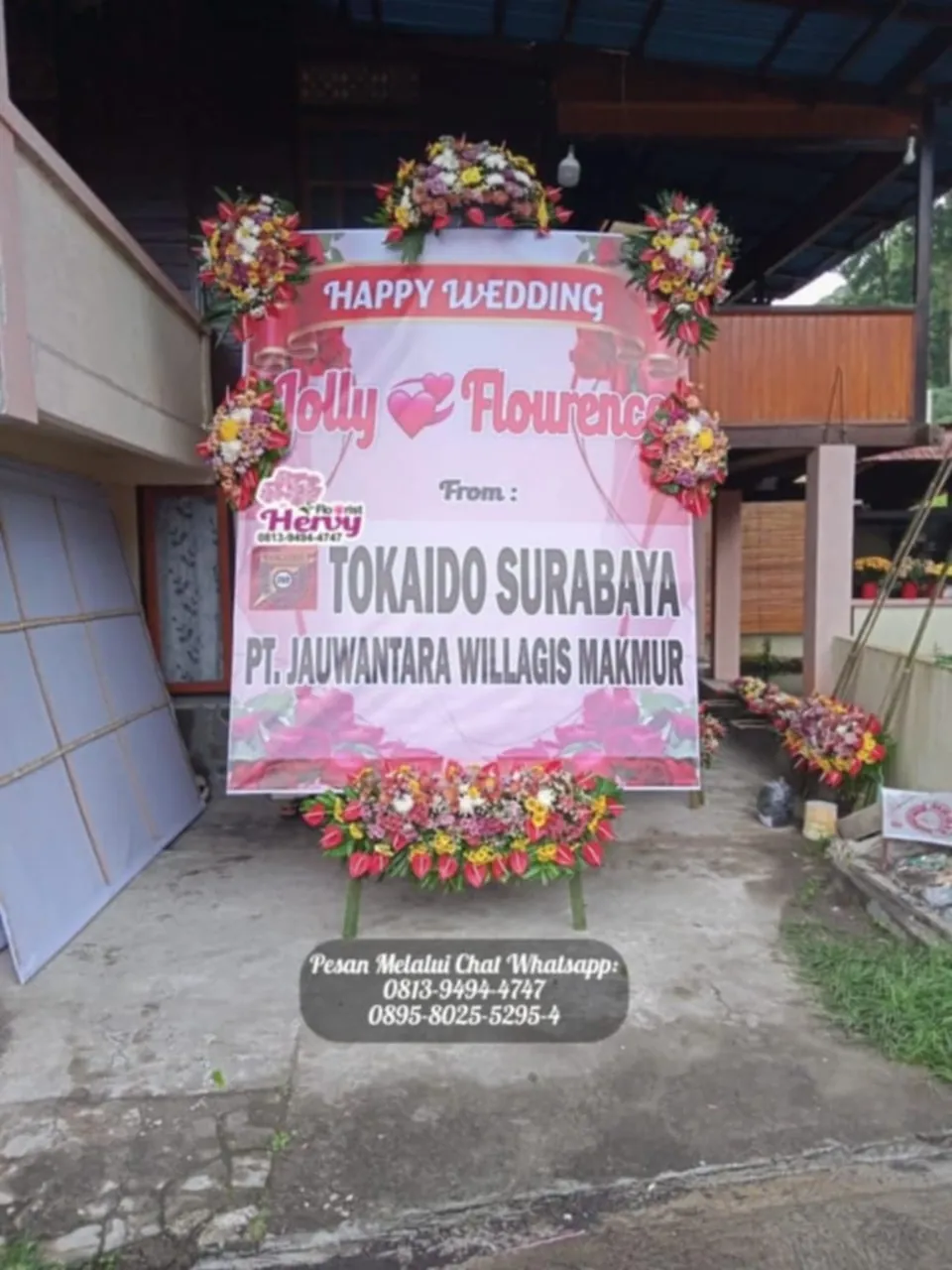 Papan Pernikahan Pink Portrait Enam Rangkaian